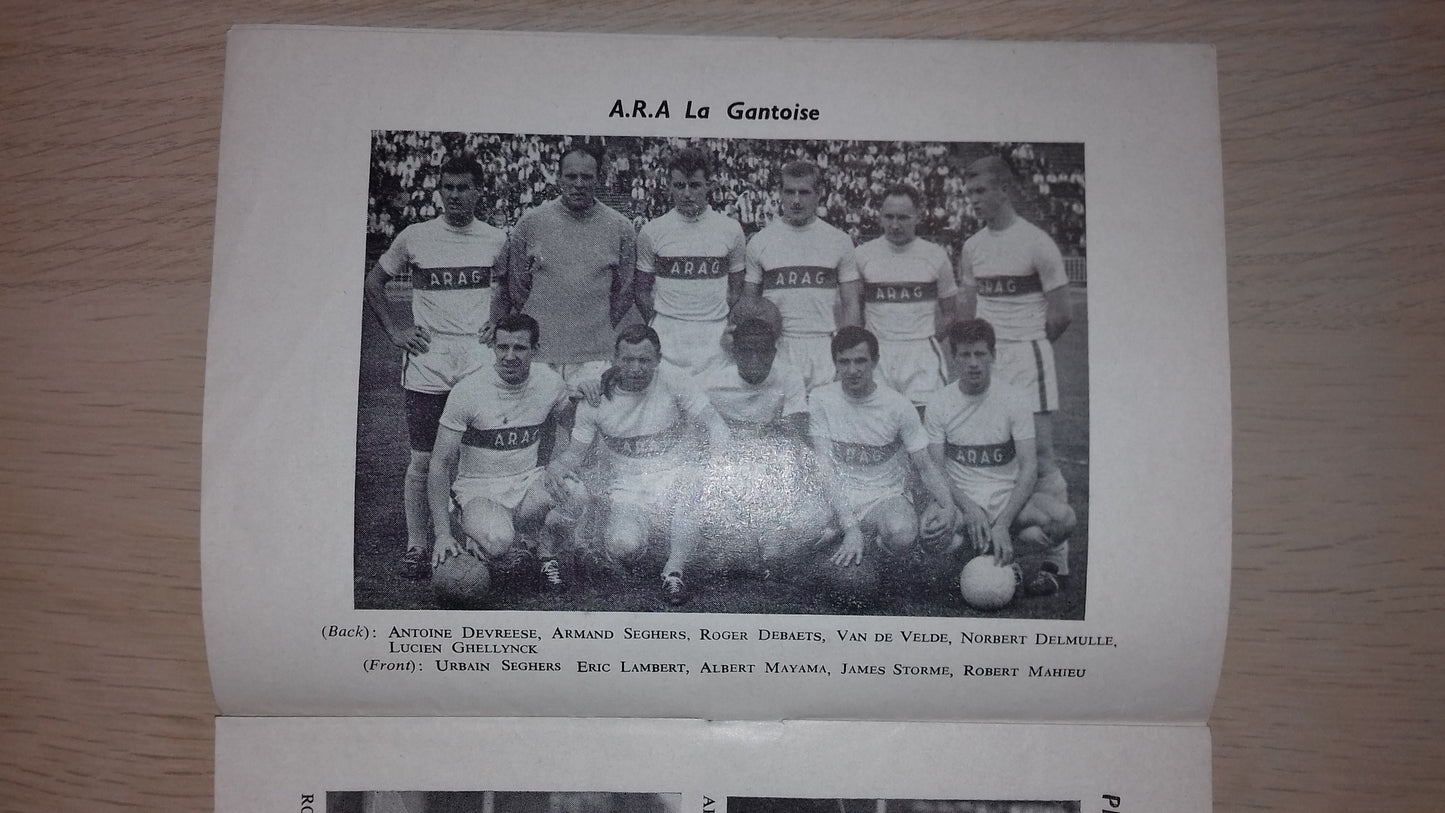 West Ham Utd v A.R.A Gantoise (Belgium) Match Programme European Cup Winners Cup Preliminary Round 2nd Leg Wednesday 7th October 1964.