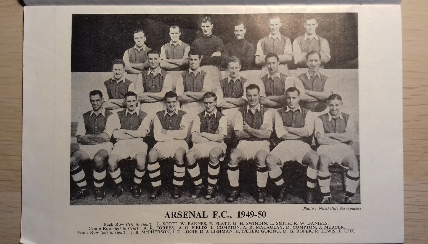 Arsenal v Liverpool Match Programme F.A. Cup Final Saturday 29th April 1950 Wembley Stadium