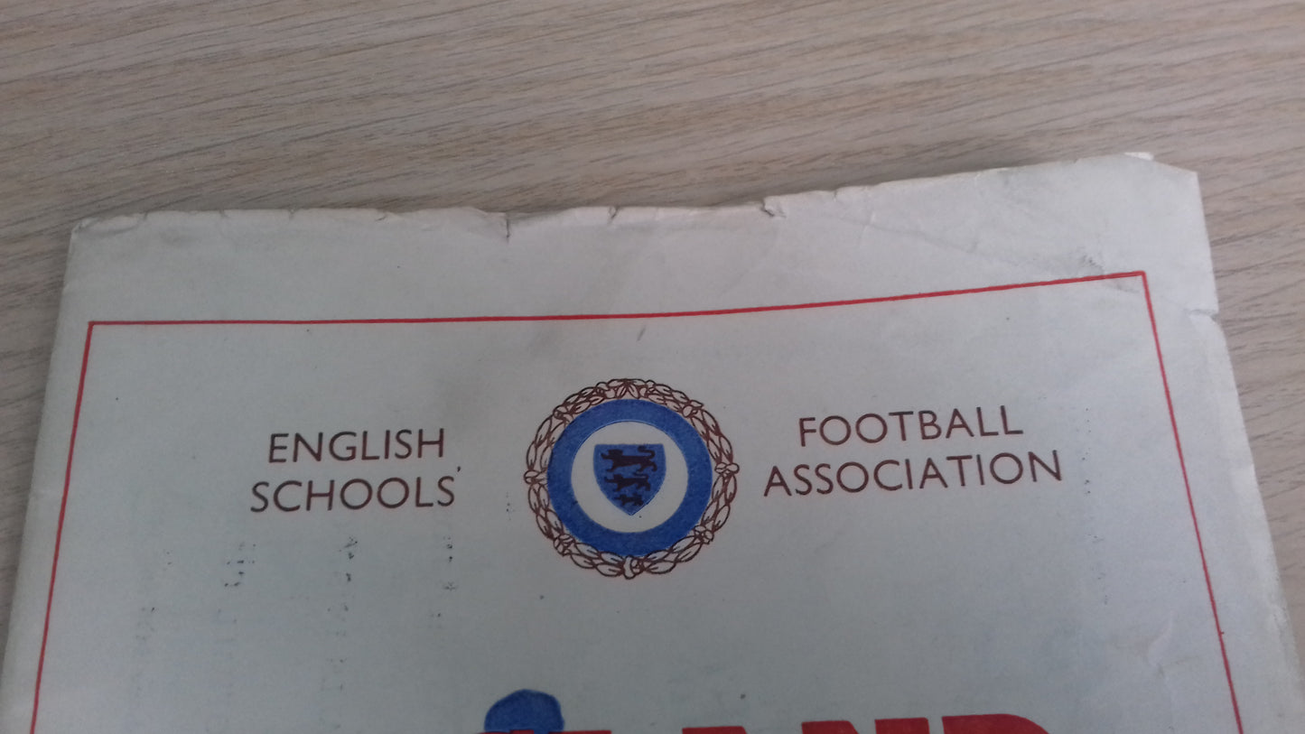 England Boys (Duncan Edwards) v Scotland Boys Victory Shield Saturday May 5th 1951 @ Chesterfield