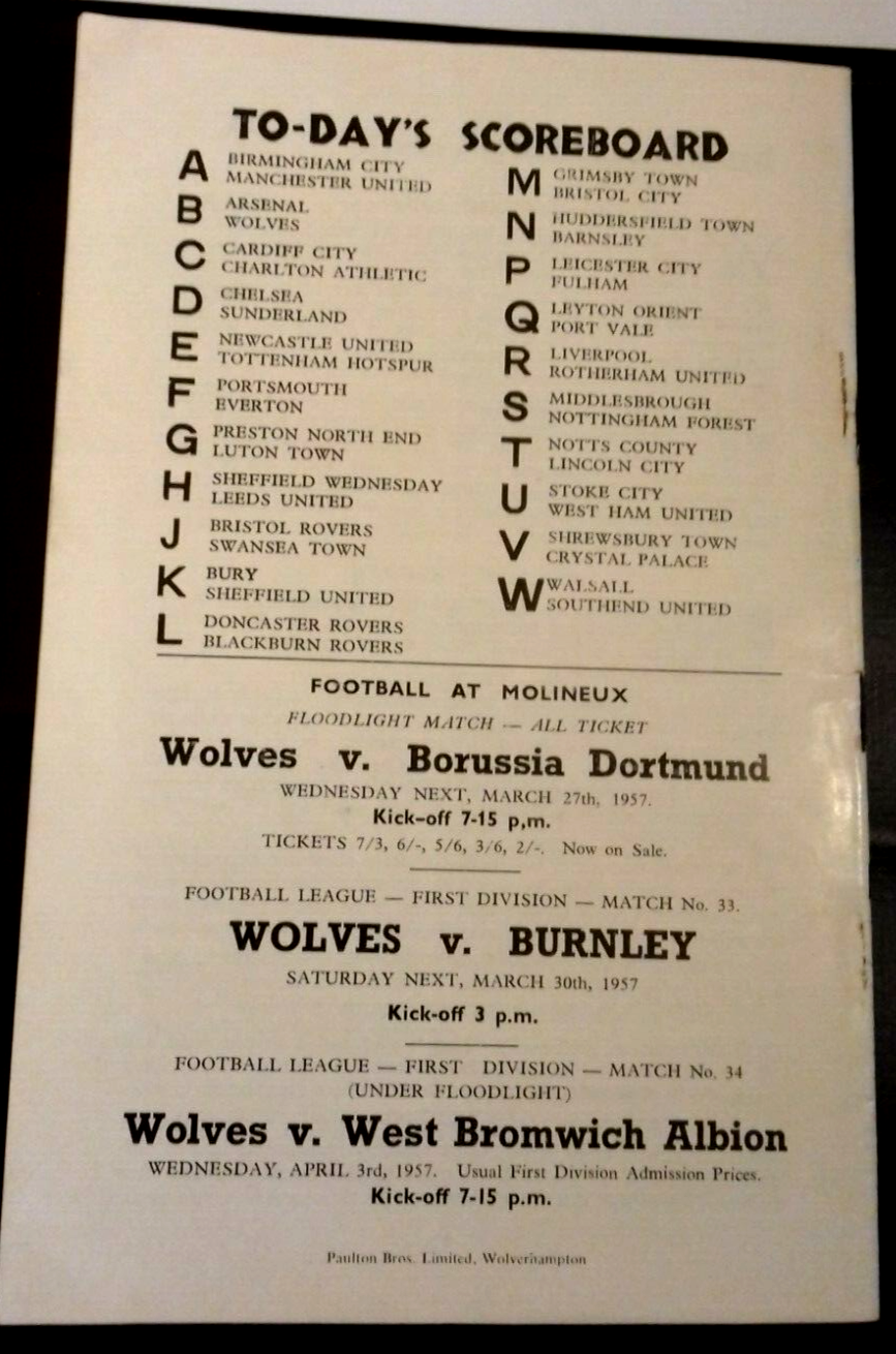 Aston Villa v W.B.A. Used Programme F.A. Cup Semi-Final 23/3/1957 @ Villa Park