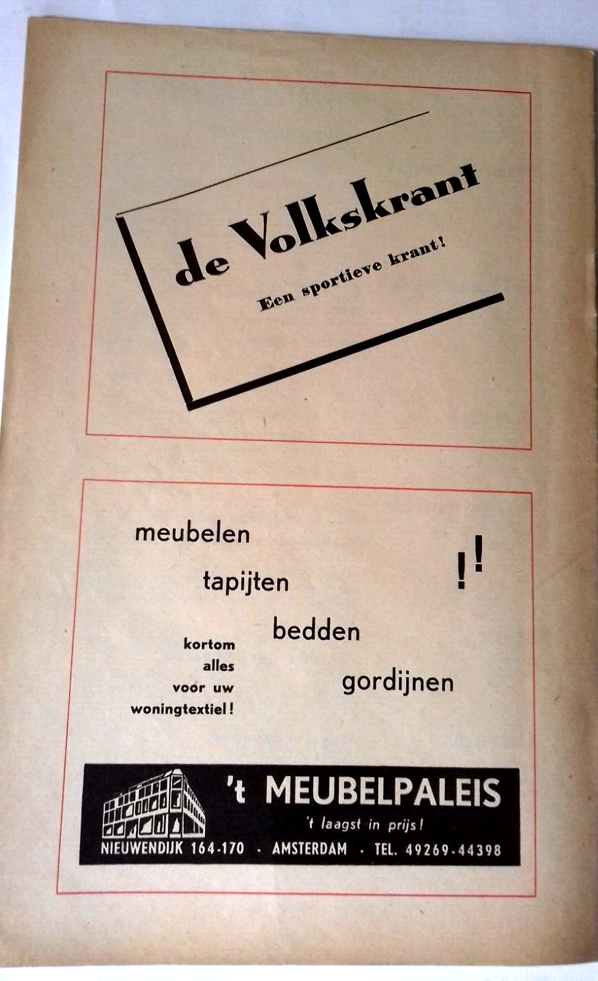 D.C.G. v O.S.V. Football Match Programme Eerste Klass A Amateur 27th March 1960.