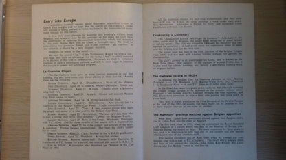 West Ham Utd v A.R.A Gantoise (Belgium) Match Programme European Cup Winners Cup Preliminary Round 2nd Leg Wednesday 7th October 1964.