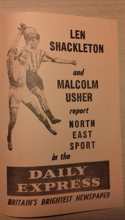 Crook Town v Hounslow Town Match Programme F.A. Amateur Cup Final Replay Sat.April 21st 1962 @ Ayresome Park.