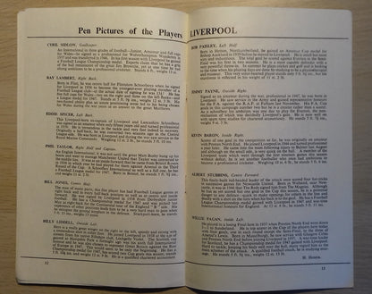 Arsenal v Liverpool Match Programme F.A. Cup Final Saturday 29th April 1950 Wembley Stadium