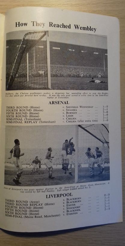 Arsenal v Liverpool Match Programme F.A. Cup Final Saturday 29th April 1950 Wembley Stadium