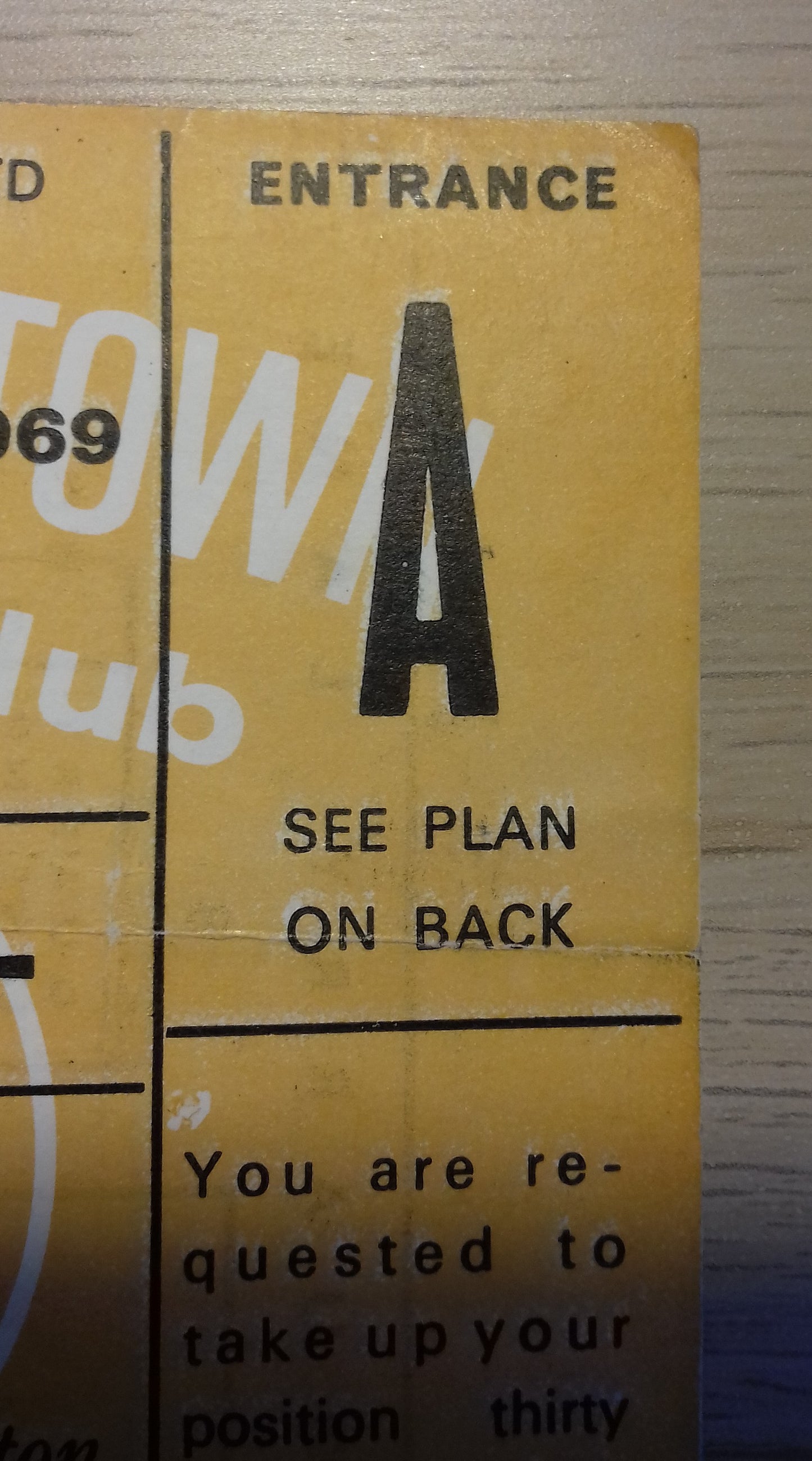 Mansfield Town v West Ham Utd Match Ticket F. A. Cup 5th Round Saturday 8th Feb 1969