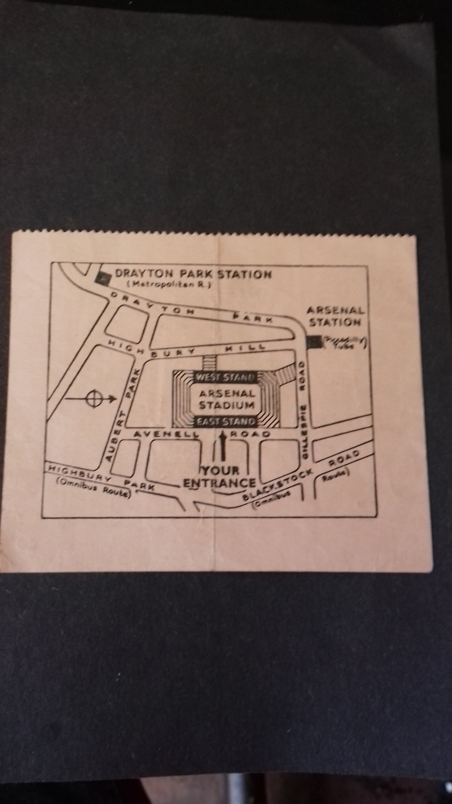 Arsenal v Spartak Moscow Used Ticket Floodlight Friendly Highbury 9/11/1954