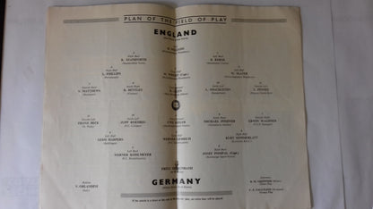 England v Germany Used Vintage Programme + Ticket 1/12/1954 Wembley Stadium