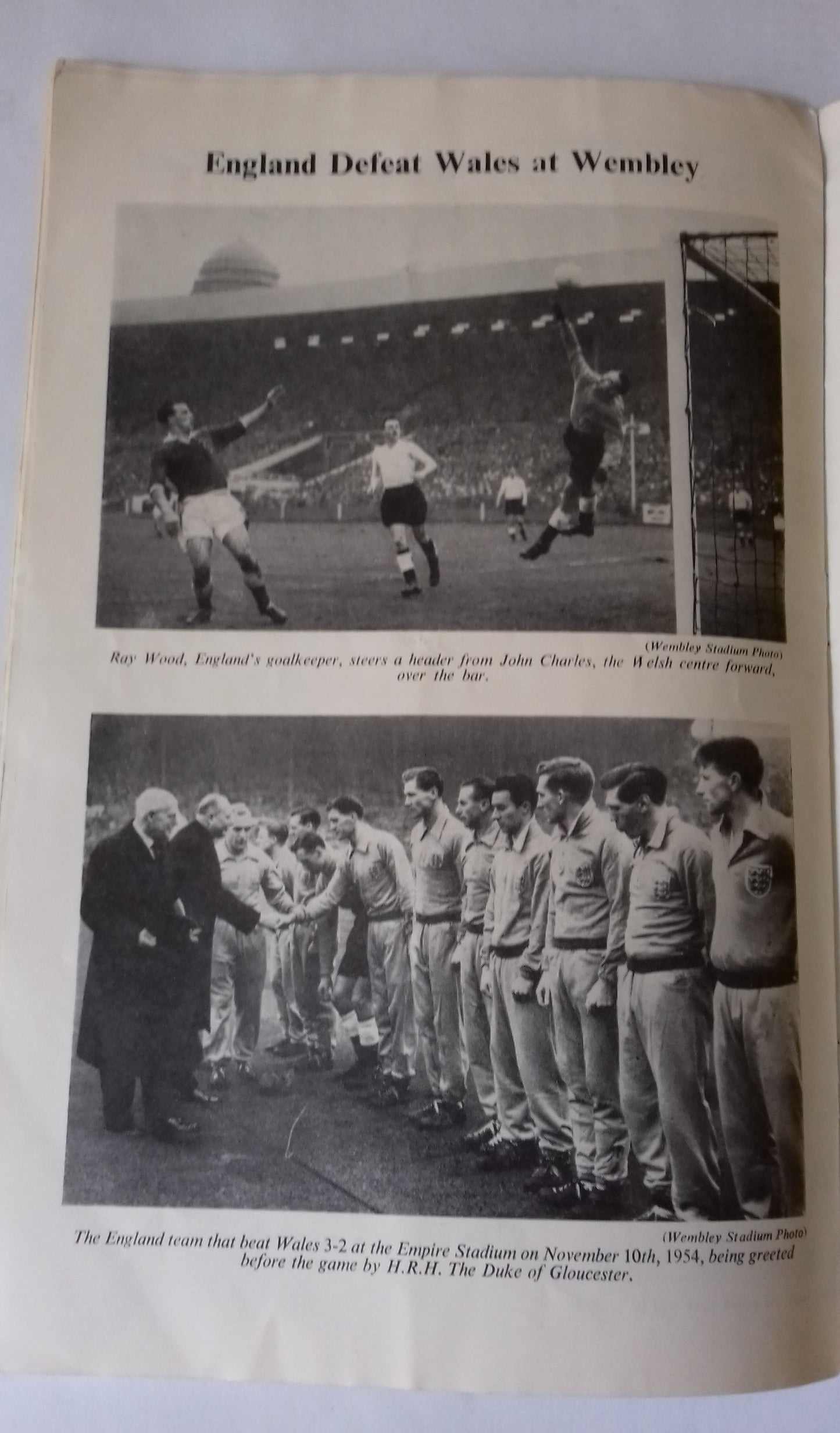 England v Germany Used Vintage Programme + Ticket 1/12/1954 Wembley Stadium