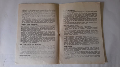 West Ham Uts v Workington Football League Cup 5th Round Monday 16th December 1963 @ Upton Park