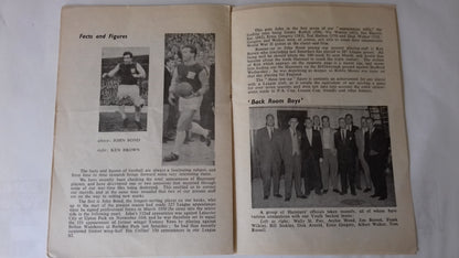 West Ham Utd v Swindon Town Programme Football League Cup 4th Round Replay Monday 25th November 1963 @ Upton Park.