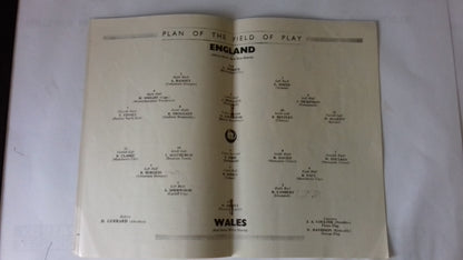 England v Wales Programme International Wednesday November 12 1952 @ Wembley Stadium