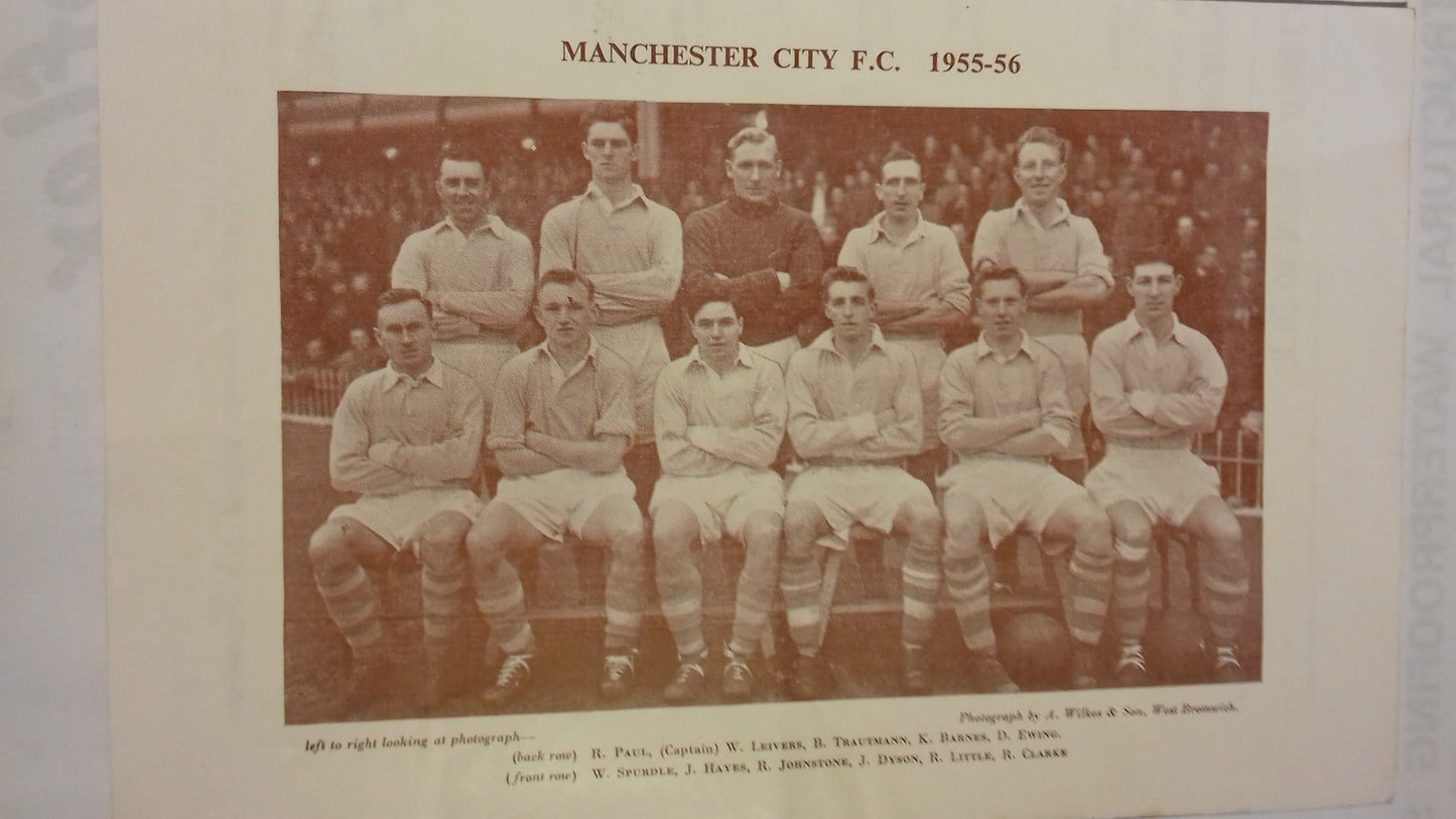 Manchester City v Tottenham Hotspur F.A. Cup Semi-Final Programme Saturday March 17th 1956 Villa Park.