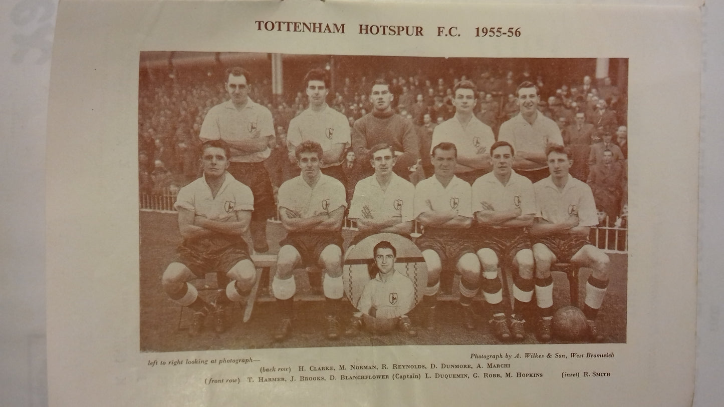 Manchester City v Tottenham Hotspur F.A. Cup Semi-Final Programme Saturday March 17th 1956 Villa Park.