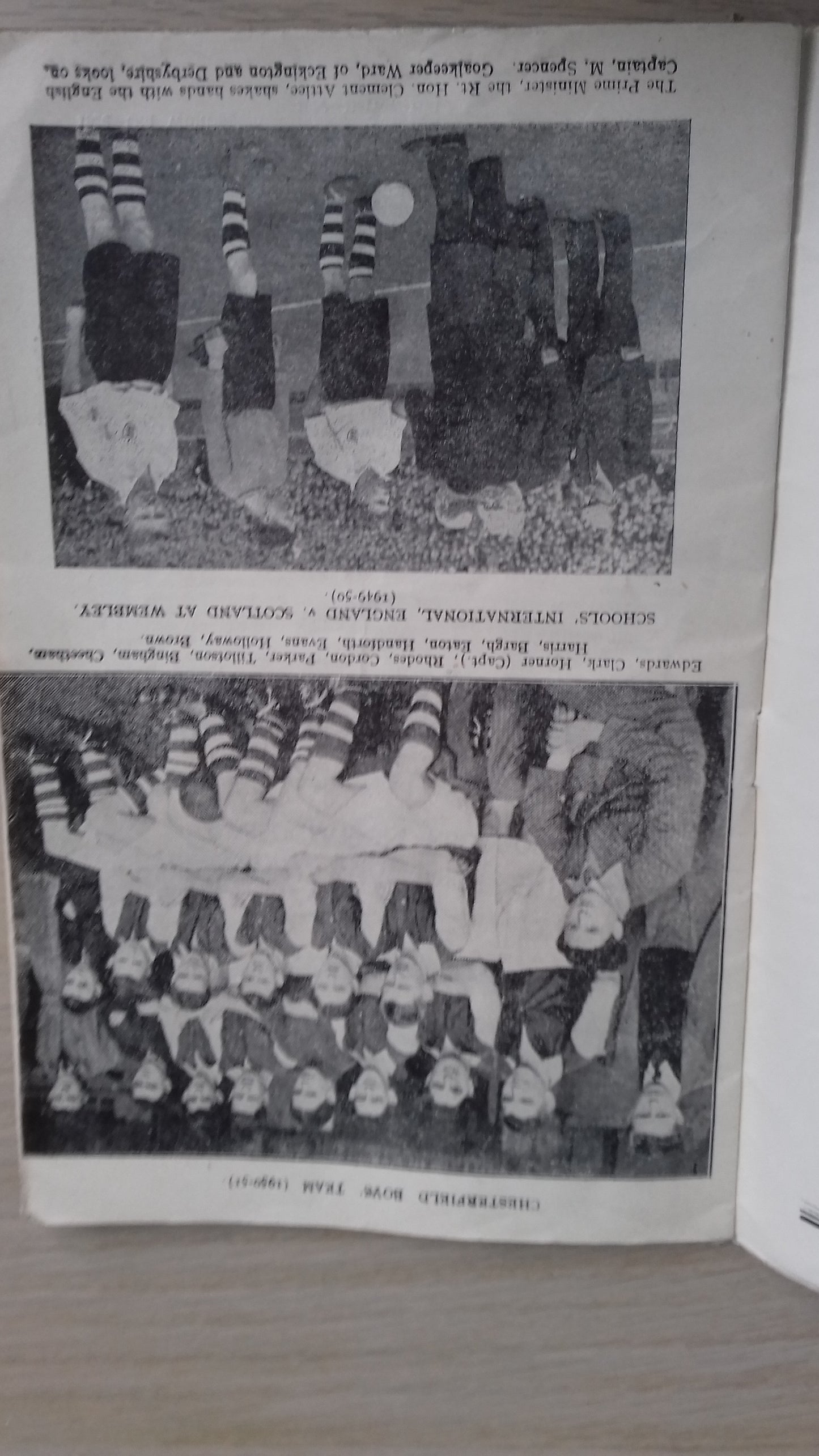 England Boys (Duncan Edwards) v Scotland Boys  Victory Shield Saturday May 5th 1951 @ Chesterfield