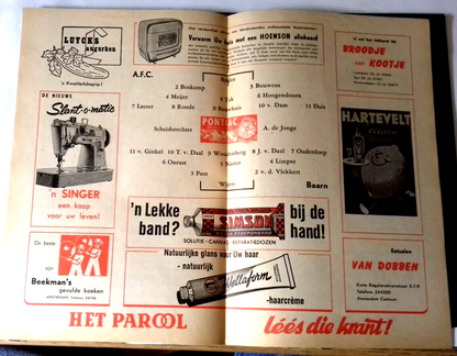 A.F.C. v Baarn Used Vintage Programme West 1 Tweede Klasse B Amateur Netherlands 16th April 1961.