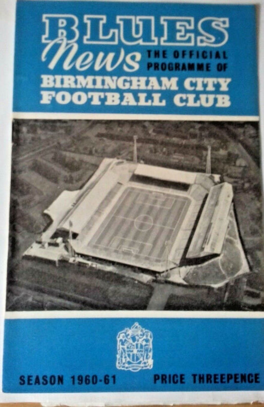 Birmingham City v Inter Milan Football Match Programme I.C.F.C. Semi - Final 2nd Leg 3rd May 1961.
