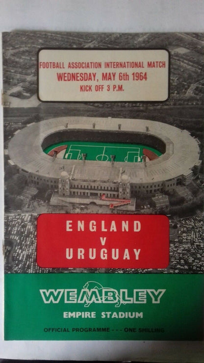 England v Uruguay Wednesday 6th May 1964 Programme & Stewards Ticket