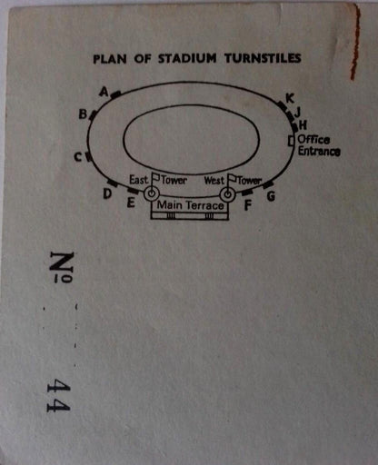 England v Brazil Steward Ticket  Wednesday 19th April 1978