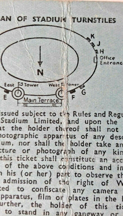 England v Sweden  Programme + Ticket October 28th 1959 Wembley Stadium.