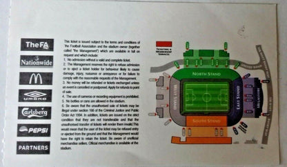 England v Wales World Cup Qualifier Vintage  Match Ticket Saturday 9/10/2004 Old Trafford.