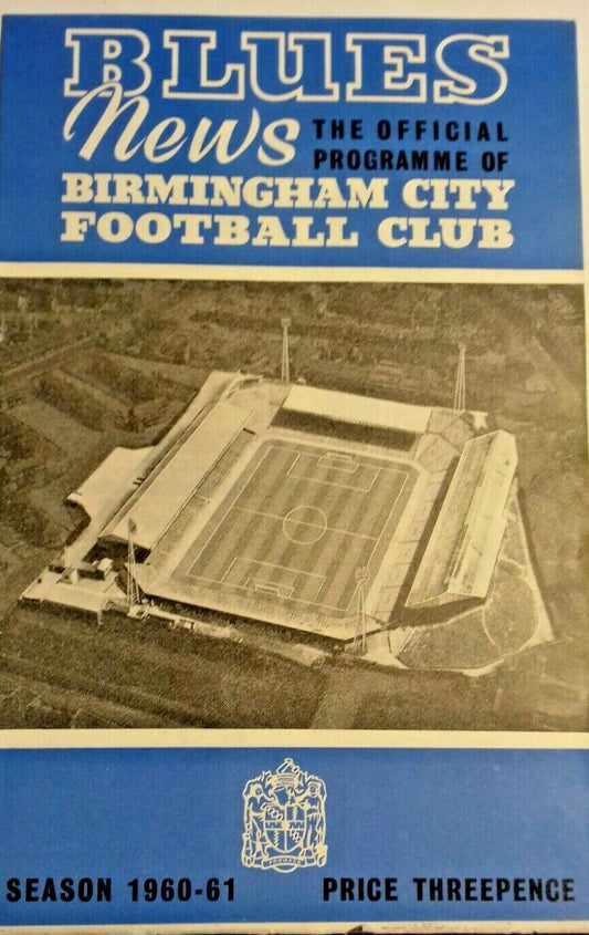 Birmingham City v Ujpesti Dozsa I.C.F.C.1st Rnd 1st Leg 19/10/1960 St. Andrews.