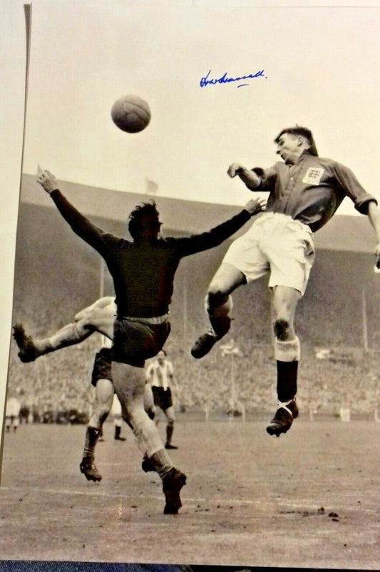 Harold Hassall Used Signed Photos X2 + Programme England v Argentina 9/5/1951 Wembley