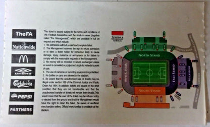 England v Northern Ireland Football Match Ticket 2006 W/C Qualifier Saturday 26/3/2005.