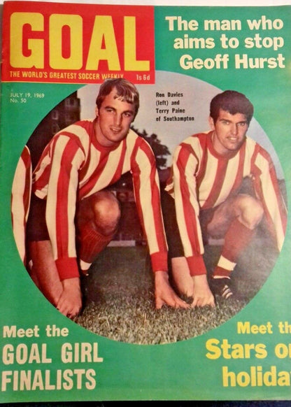 Goal Soccer Weekly Magazine No 50 July 19th 1969