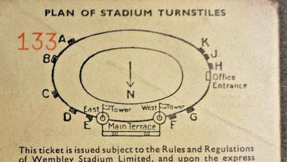 Newcastle Utd v Manchester City F.A. Cup Final Football  Match Ticket 7/5/55 Wembley.