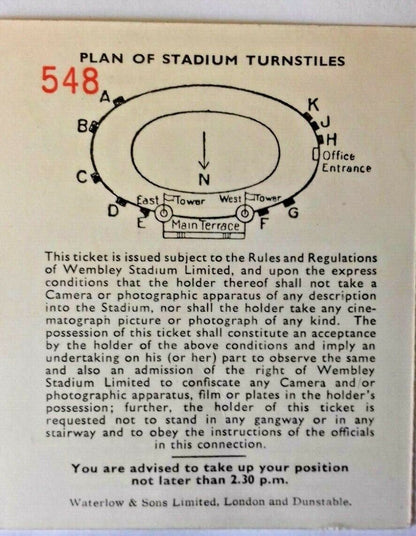 England v Scotland Used Football Match Programme Saturday April 18th 1953 + Ticket + Song Sheet