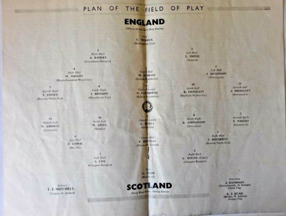 England v Scotland Used Football Match Programme Saturday April 18th 1953 + Ticket + Song Sheet