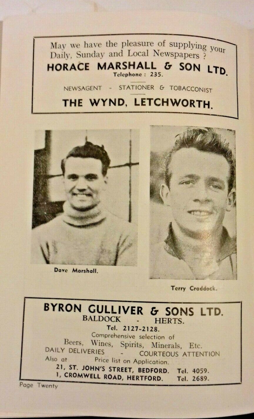 Letchworth Town Football Club Official Handbook 1957/58