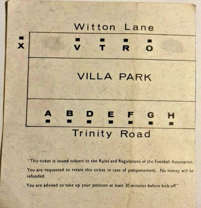 Spain v Argentina World Cup Eighth Final used Match Ticket Wednesday 13/7/66 T Villa Park.