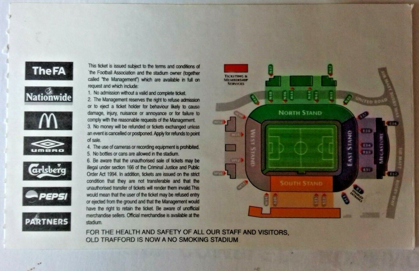 England v Austria 2006 World Cup Qualifier Vintage Used Ticket Saturday 8/10/ 2005 Old Trafford.