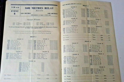 Olympic Games Ticket And Programme Of Events Athletics August 6th 1948 Wembley.