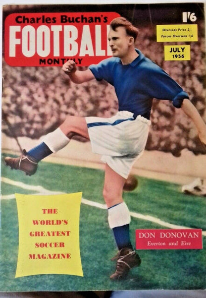 Charles Buchan's Football Monthly July 1956 Issue 59.  Front Cover Don Donovan