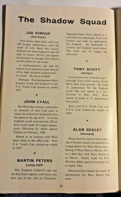 West Ham Utd 1964 F.A. Cup Final Official Publication Of The West Ham Players.