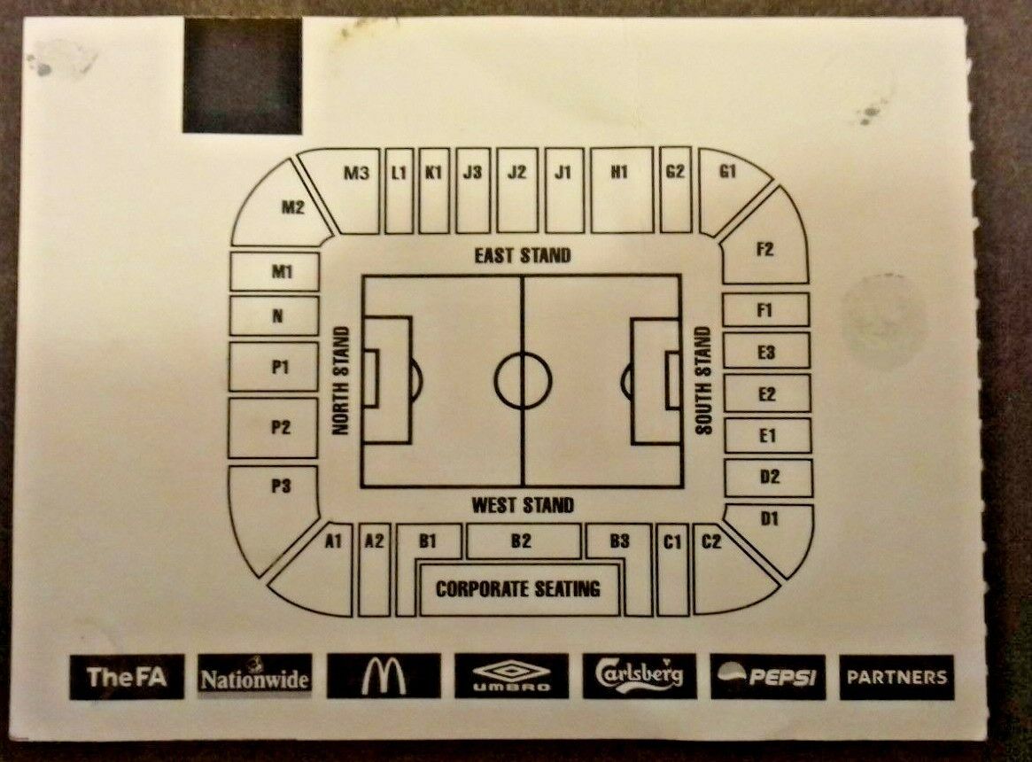 England v Serbia & Montenegro Match Ticket 3rd June 2003 Walkers Stadium