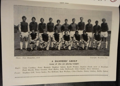 West Ham Reserves v Arsenal Reserves Football Match Football Comb Cup Final 1969/1970 1st Leg 24/8/1970.