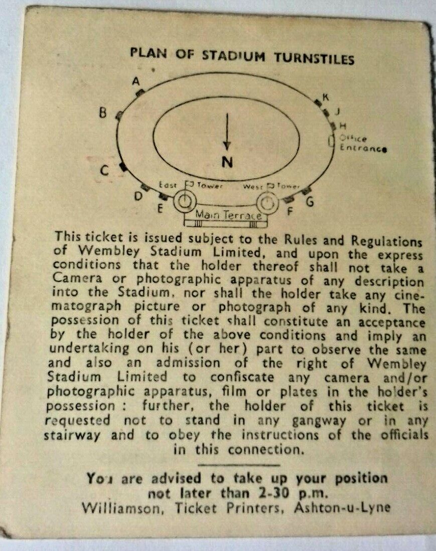 England v Brazil Int. Football Match Ticket Wednesday May 8th 1963 Wembley.