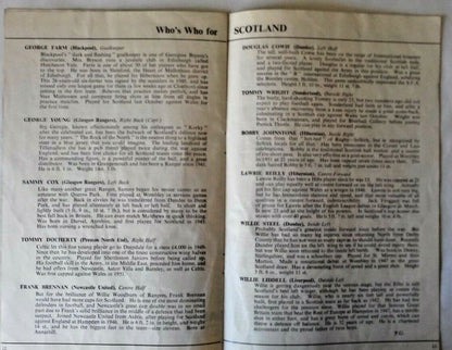 England v Scotland Used Football Match Programme Saturday April 18th 1953 + Ticket + Song Sheet