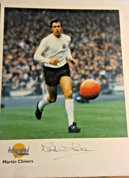 Martin Chivers Signed Autographed Photo From Autographed Editions.