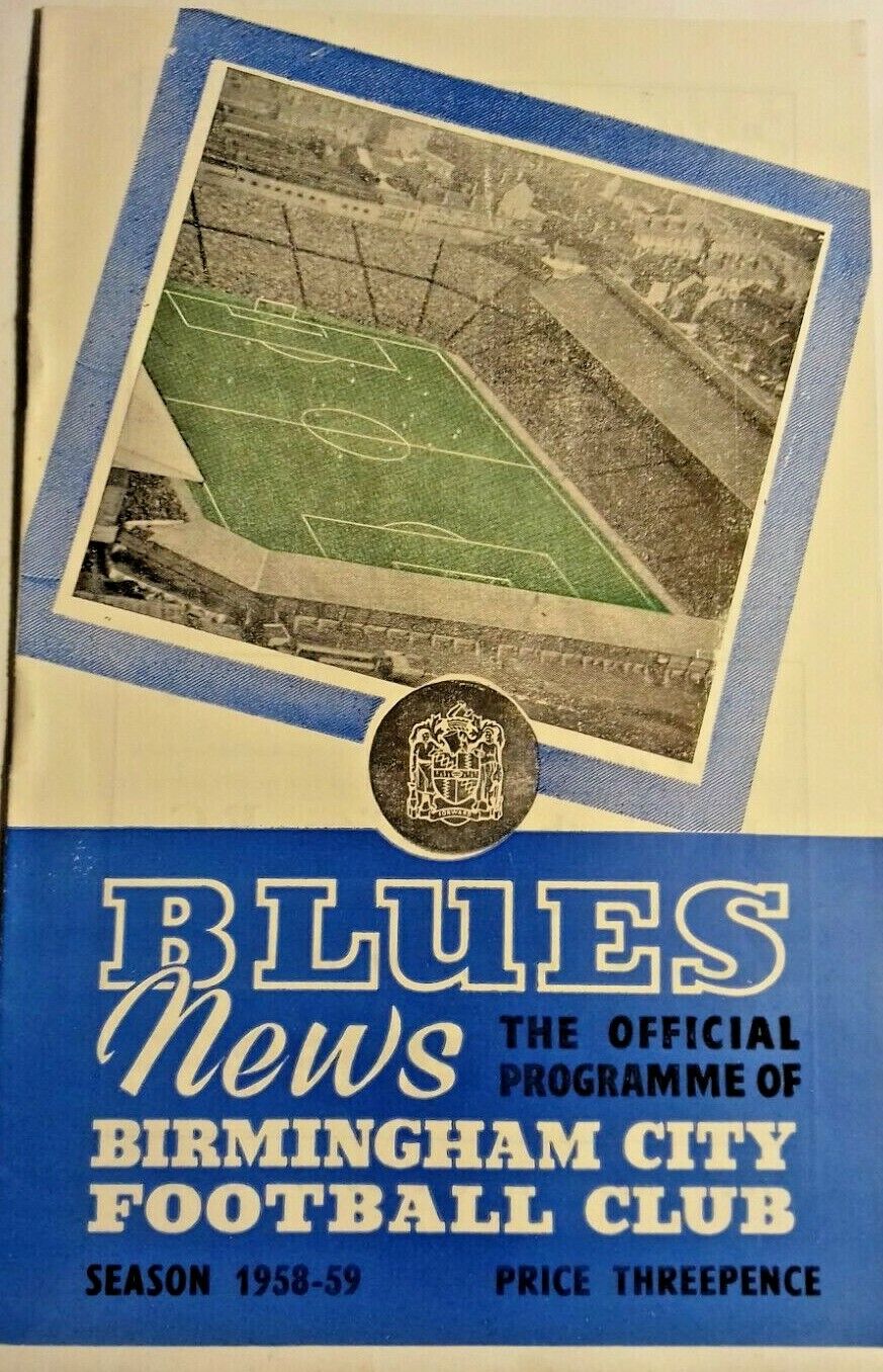 Birmingham City v RCD Espanol Programme 2nd Rnd. 2nd Leg 7/12/1961 St Andrews.