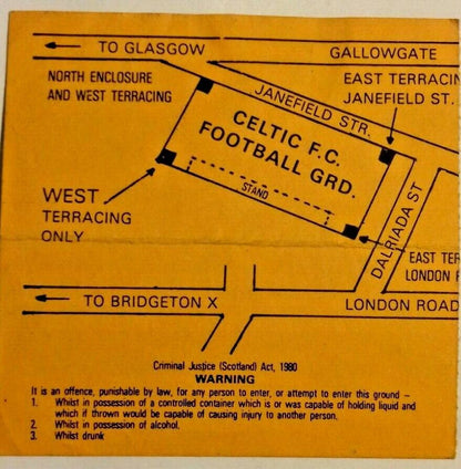 Celtic v Borussia Dortmund Football Match Programme + Ticket UEFA Cup 1st Round 1st Leg 15/9/1987