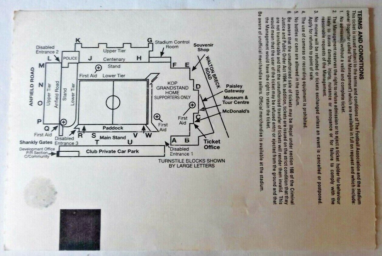 England v Finland Match Ticket World Cup Qualifier Saturday 24th March 2001