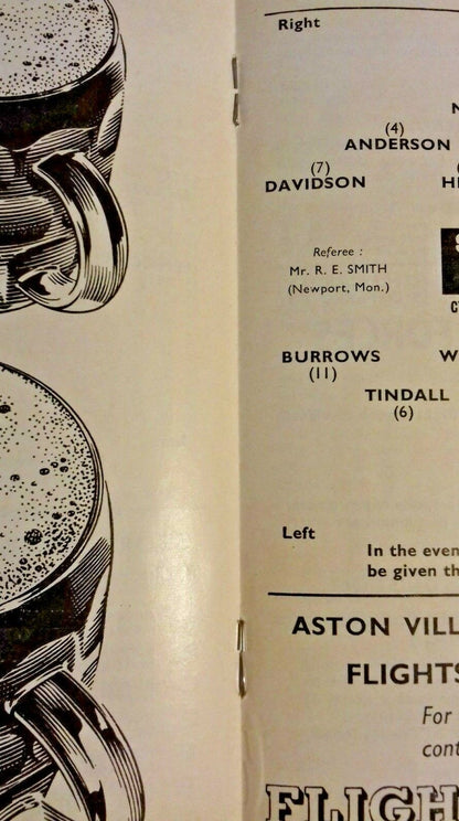 Aston Villa v Sunderland Football League Cup Semi -Final 2nd Leg Used Programme 22/4/1963.