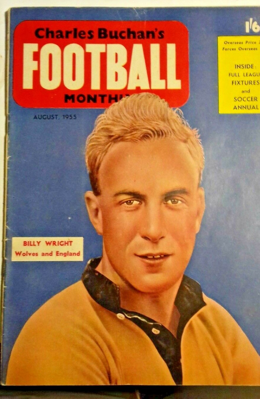 Charles Buchan's Football Monthly August 1955 Issue 48 Front Cover Billy Wright