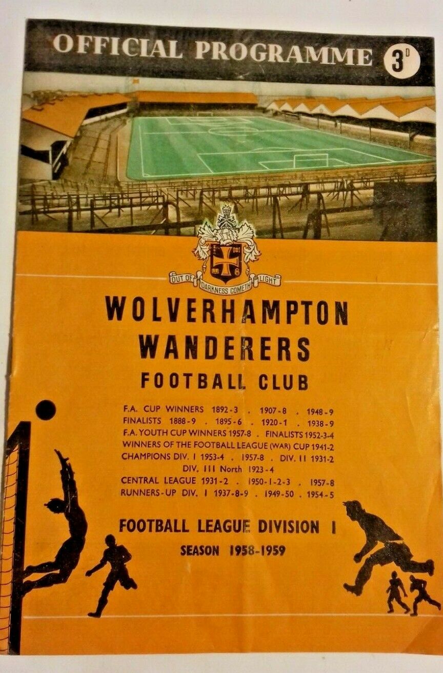 Wolves v Rest Of Central League Representative Used Football Match Programme 15/11/58 Molineux