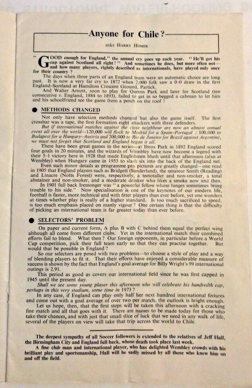 England v Scotland Match Programme + Songsheet 11/4/1959 Wembley Stadium.